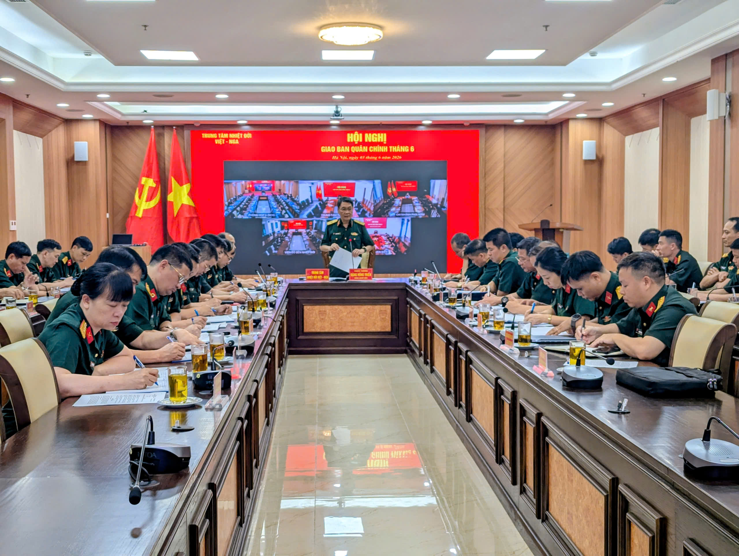 Hội nghị giao ban Quân chính Trung tâm Nhiệt đới Việt - Nga tháng 6 năm 2026